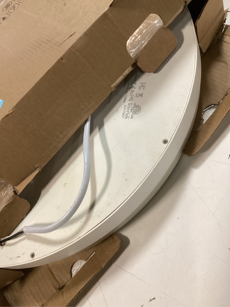 Condition photo showing As Is for TALOYA 2 Pack Flush Mount LED Ceiling Light (Milk White Shell), 15.8 Inch, Equivalent to Traditional 240W Bulb Light for Kitchen Bedroom Utility Closet Room,5 in 1(3000k/3500k/4000k/5000k/6500k) White(5CCT) 15.8Inch-2 Pack