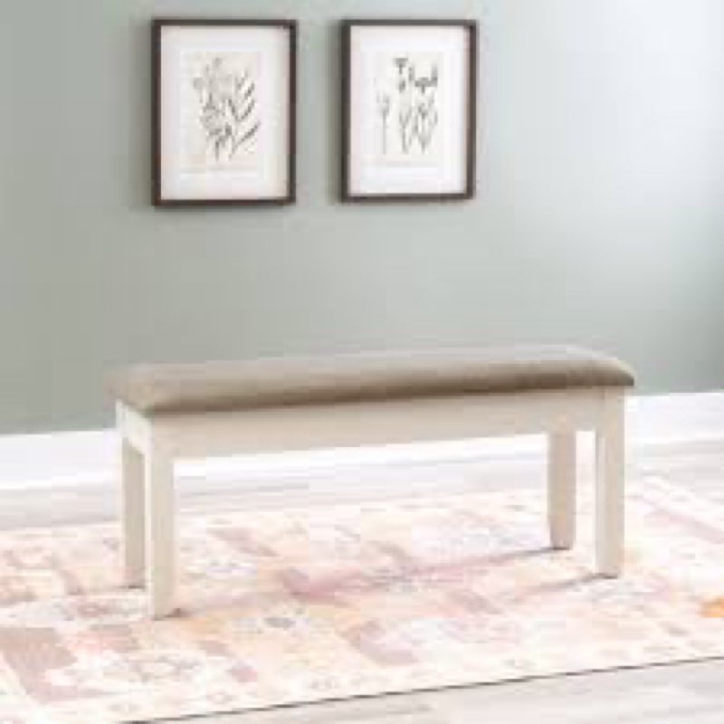 (Different color )Shawn 100% Polyester Upholstered Bench