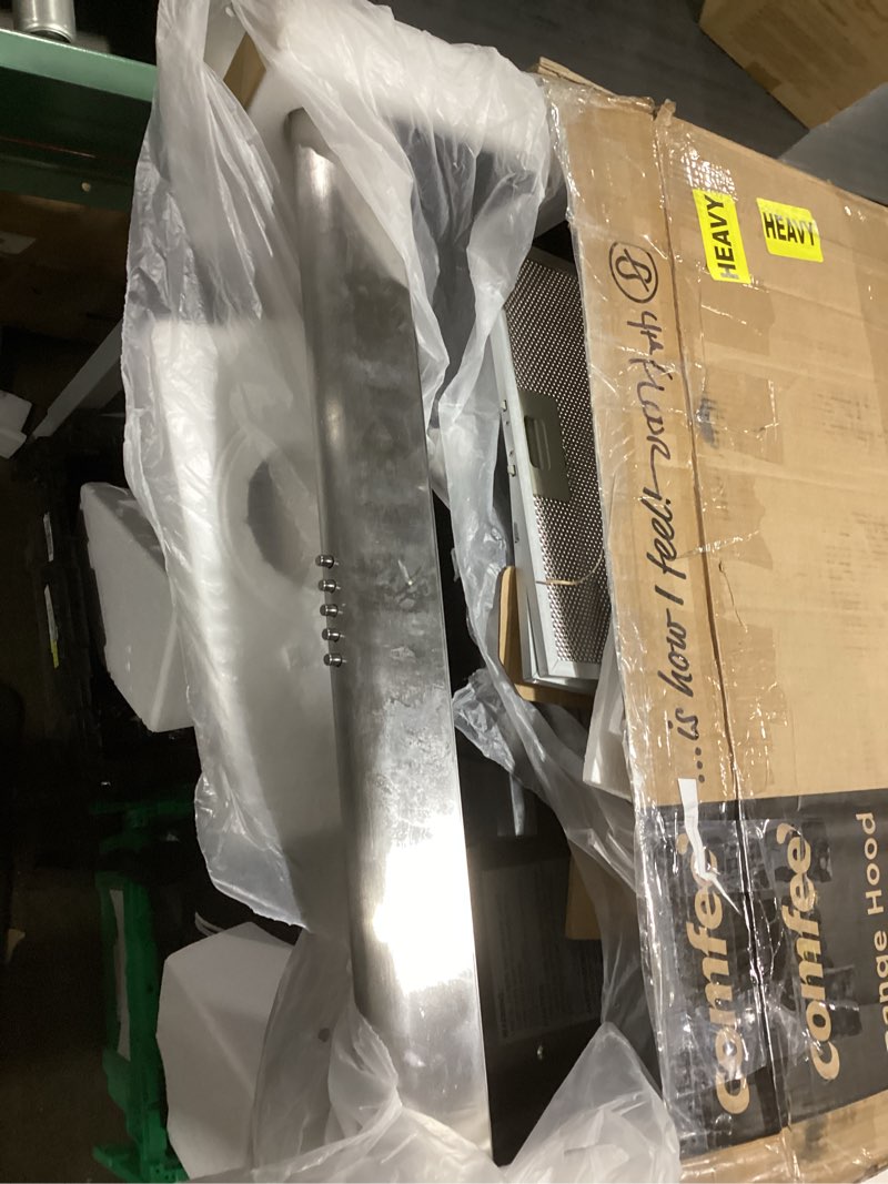 Condition photo showing Good Condition for Comfee CVU30W4AST 30 inch Under Cabinet Ducted/Ductless Convertible Slim Vent Durable Stainless Steel Kitchen Reusable Filter, 3 Speed Exhaust Fan and 2 LED Lights Range Hood, 2.0 Version 30 inch 3 Speed Exhaust Fan Stainless Steel