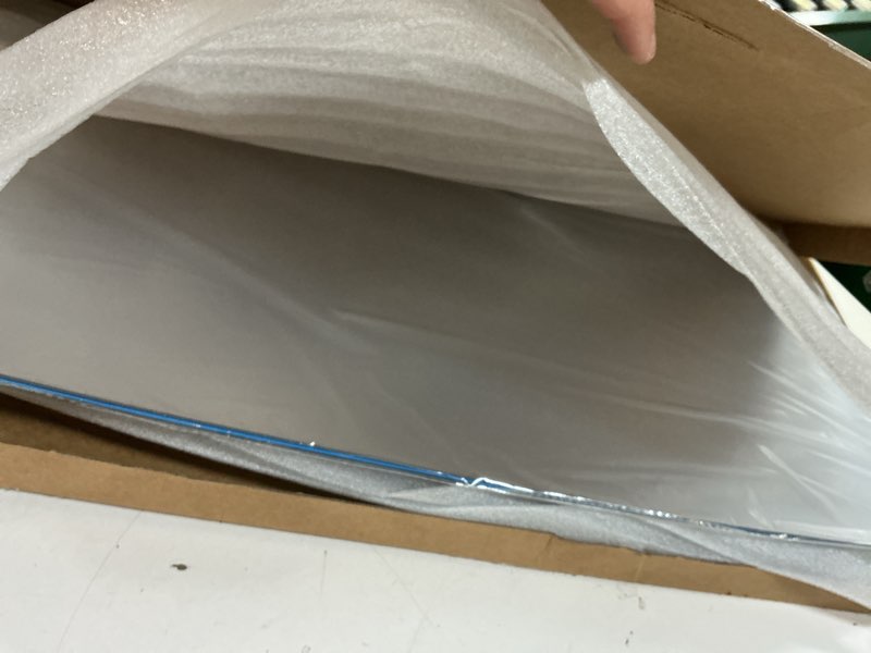 Condition photo showing Good Condition for queekay 2 pcs home gym mirrors 12" x 24" acrylic wall mirror tiles 2mm thick self adhesive mirror sheets frameless wall mounted mirror stickers decor for workout bedroom ceiling
