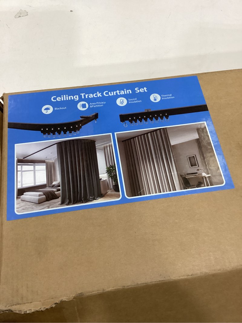 ceiling track curtain set