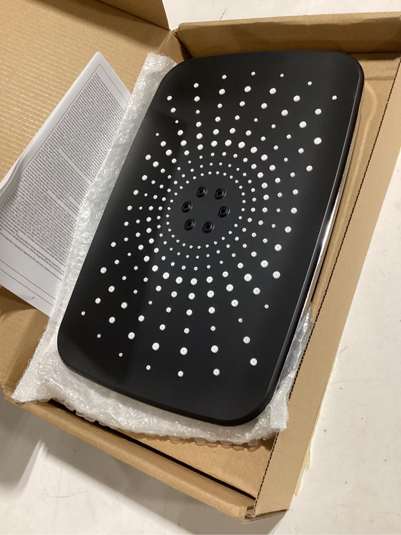 Condition photo showing Good Condition for wide rain shower head with 5 modes handheld showerheads, high pressure showerhead combo with extension arm for bathroom accessories, adjustable shower head with anti-clog nozzles (chrome)