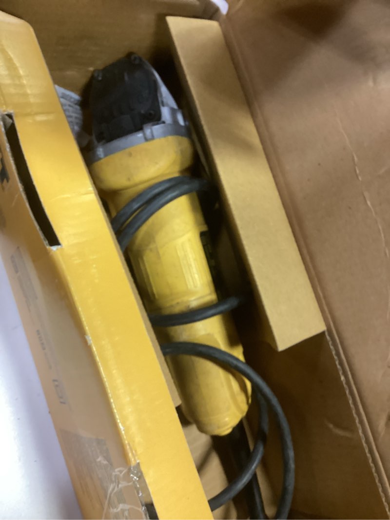 Condition photo showing As Is for DEWALT Angle Grinder, One-Touch Guard, 4-1/2 -Inch (DWE4011) Angle Grinder Only