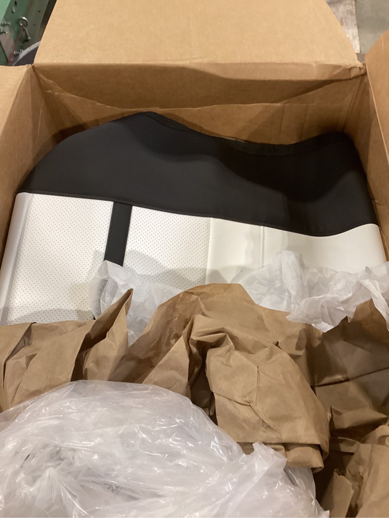 Condition photo showing Good Condition for ekr model y seat covers custom fit for tesla model y 2020 2021 2022 2023 2024 2025 long range/performance/standard range (only for 5 seats),leather car seat cover full set,faux leather (black/white)
