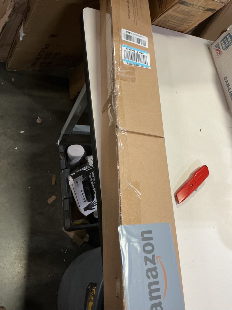 Condition photo showing New/Like New for 1 Inch Double Curtain Rods 72 to 144 Inches (6 to 12 ft), USFOOK Black Drapery Rods for Windows 69 to 140 Inches, Telescoping Dual Curtain Rod with Woven Leaf Finials 72-144" Black