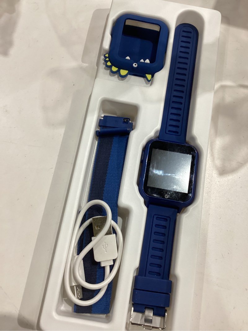 Condition photo showing Good Condition for Kids Smart Watch Boys Gift Age 3-12 with 39 Games Alarm Clock Camera Video Music Player Pedometer Flashlight 12/24 hr HD Touch Screen Kids Watch Birthday Boys Gift Toys for 4 5 6 7 8 9 10 Years Olds Blue