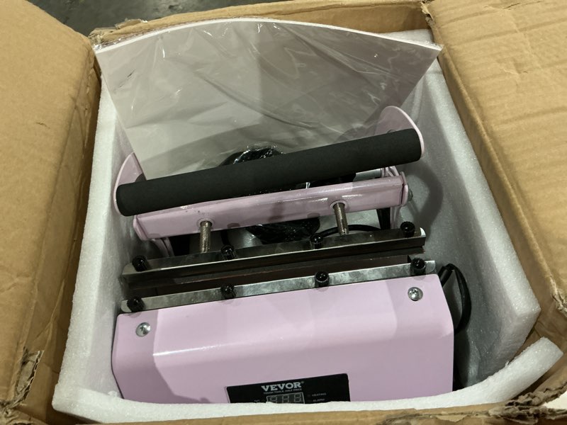 Condition photo showing Good Condition for vevor tumbler heat press machine, 11-30oz mug press, heat up fast and even, tumbler press with sublimation paper, tape and gloves, temp and time setting, for sublimation tumblers, cups, mugs, purple purple-30oz