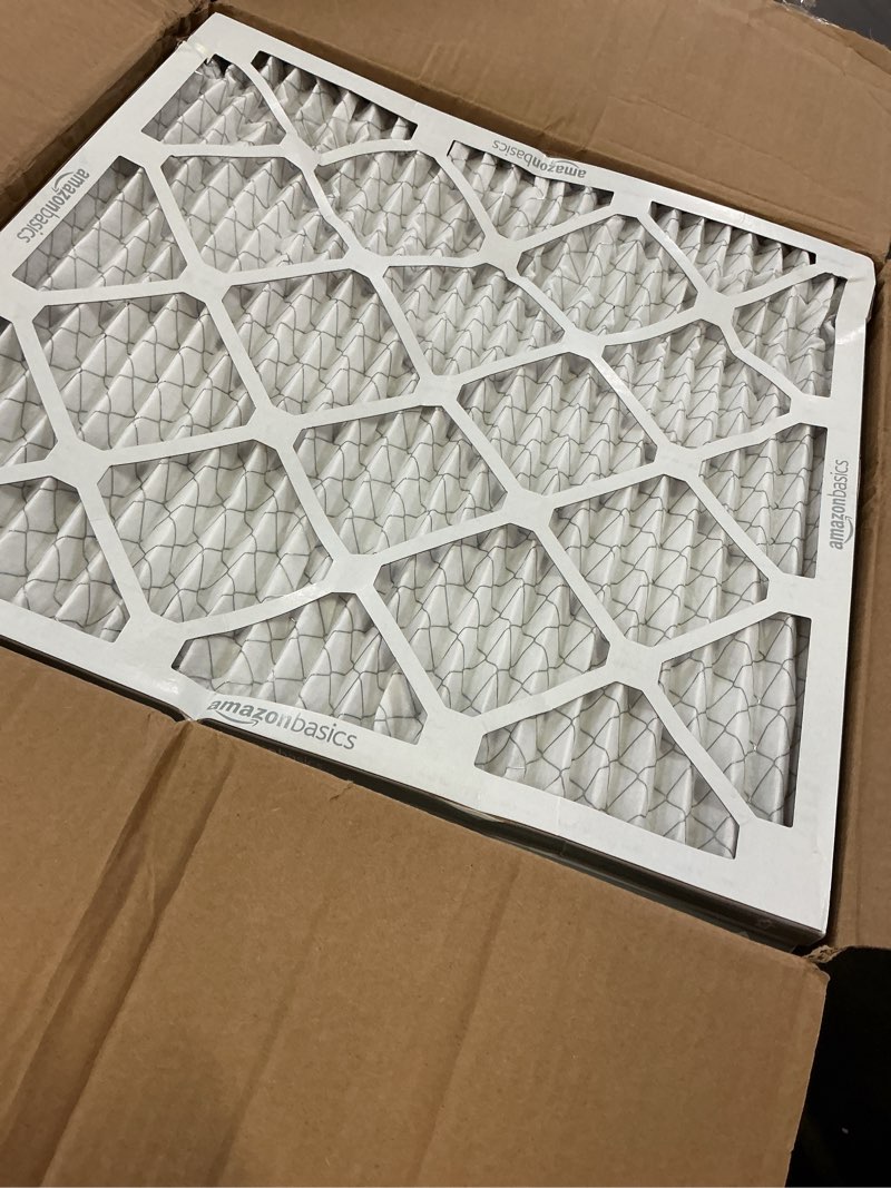Condition photo showing Good Condition for amazon basics 20x20x1 air filter 6-pack, merv 11 ac furnace filters, dust, pet, allergen control , electrostatic (actual size: 19.75 x 19.75 x .75)