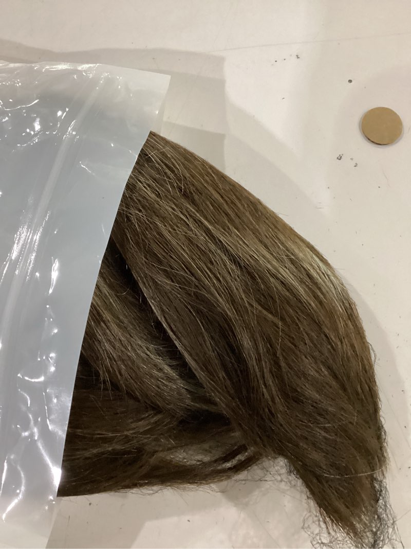 Condition photo showing Good Condition for queentas short wigs for white women bob brown pixie cut wig realistic synthetic brunette wig with bangs for daily(brown mixed blonde) dark brown mixed highlight blonde
