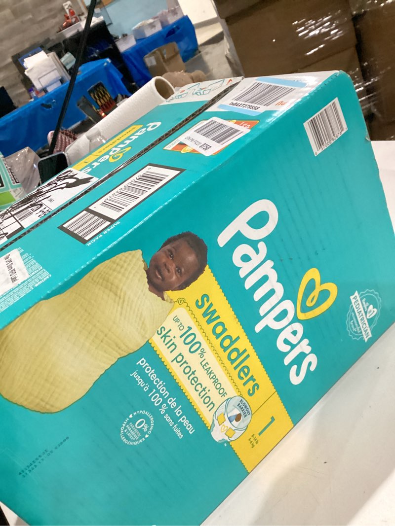 Condition photo showing Good Condition for Pampers Swaddlers Diapers, Size 1 (8-14 lbs), 96 Count, Absorbent, Keeps Baby Dry and Comfortable, Skin Safe Disposable Baby Diaper (Packaging May Vary) Size 1 96
