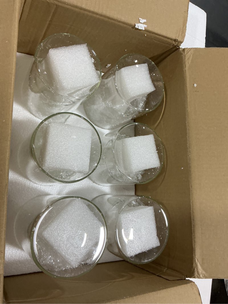 Condition photo showing As Is for 24 Pack Glass Cylinder Vases 4,6,8,10 Inch Tall Clear Flower Vase Hurricane Floating Candle Holder for Table Centerpiece Wedding Home Decor 24 Pack (4,6,8,10 Inch )