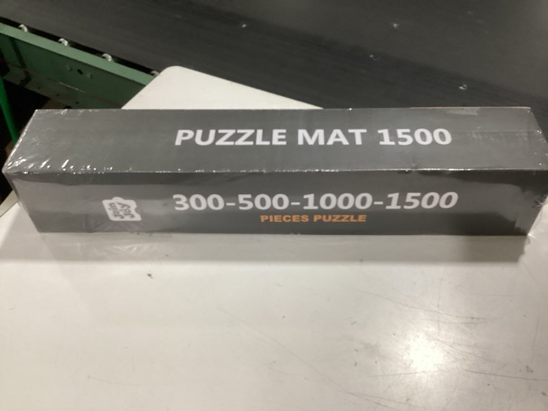 Condition photo showing New/Like New for join&joy jigsaw puzzle mat roll up, rubber saver pad 46" x 26 ", with 4 sorting trays & travel storage bag, portable rollup puzzles keeper, up to 1500 pieces 1500 pieces black