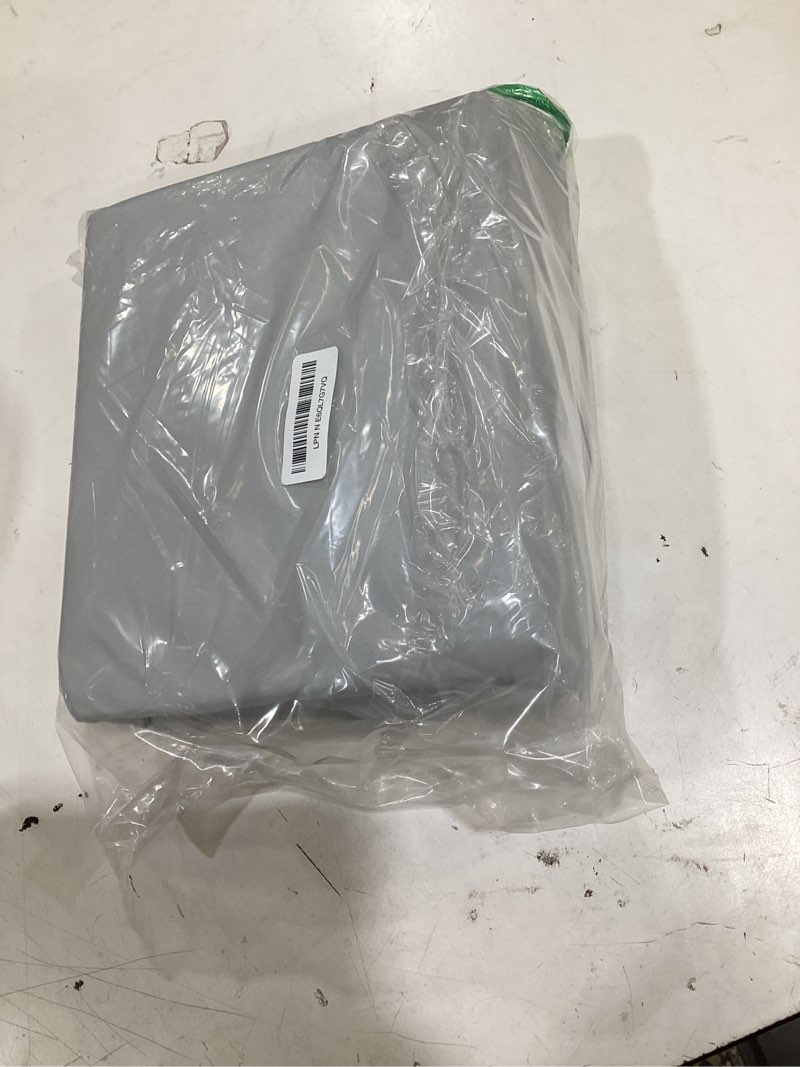 Condition photo showing Good Condition for bed bunny fitted sheet only, as seen on tv, stayfit™ compression cord, no slip, no pop off, wrinkle-free, soft, up to 14” gray queen fitted sheet