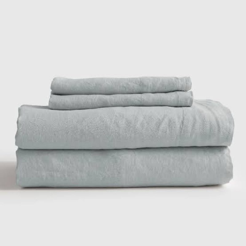 Quince Linen Blue Sheet