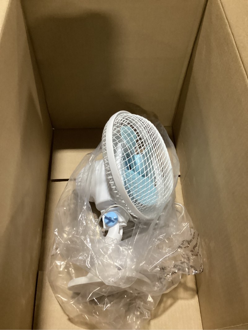 Condition photo showing Good Condition for teqhome clip on fan, 9" small portable desk fan with cord powered, 2 speeds strong airflow & sturdy clamp, quiet personal cooling fan for baby stroller home bedroom office,adjustable tilt,3.94ft cord
