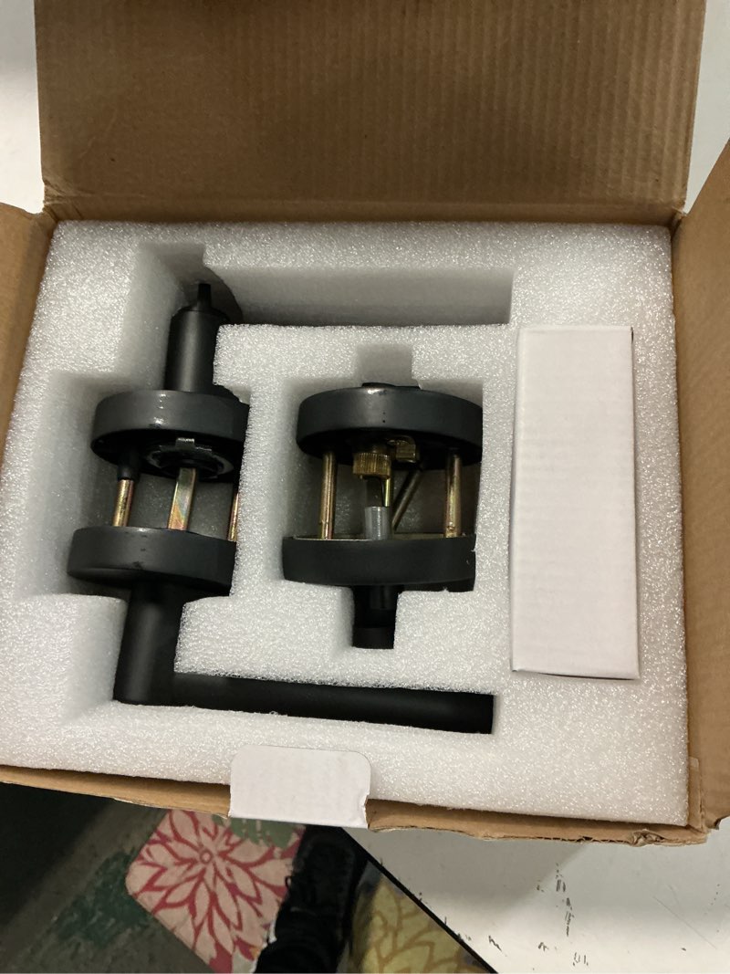 Condition photo showing Good Condition for (similar) probrico privacy door handles for bedroom and bathroom black privacy door handle lever, keyless interior door handles bed bath door lockset, 2 pack 2 pack black