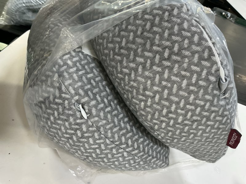 Condition photo showing Good Condition for momcozy portable pregnancy pillow – w shaped maternity support for side sleepers, adjustable travel wedge pillow for back, belly, and hip relief, ideal for pregnant women, deep grey gray regular