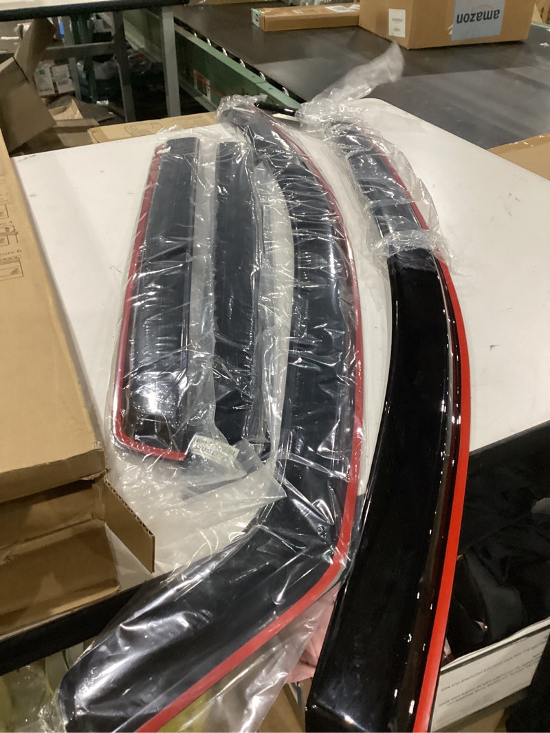 Condition photo showing As Is for kpy rain guards fit for 2017-2022 kia niro, in-channel window visors vent wind deflectors 4pc, car accessories for 17-22 niro 2017-2022 niro (in-channel)