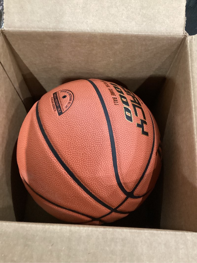Condition photo showing Good Condition for Spalding Legacy TF-1000 Indoor Game Basketballs, Moisture Wicking Microfiber Composite Cover, High School & College Approved Size 6, 28.5" Orange