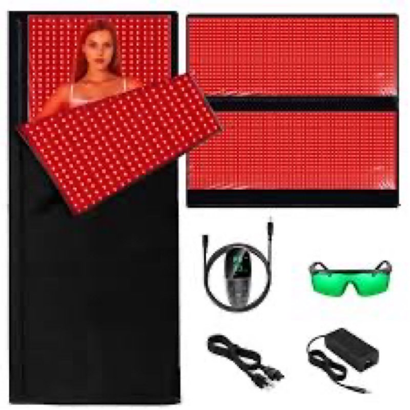 cabpay red light therapy mat for body pain relief,red light therapy pad 660nm& 850nm near infrared l