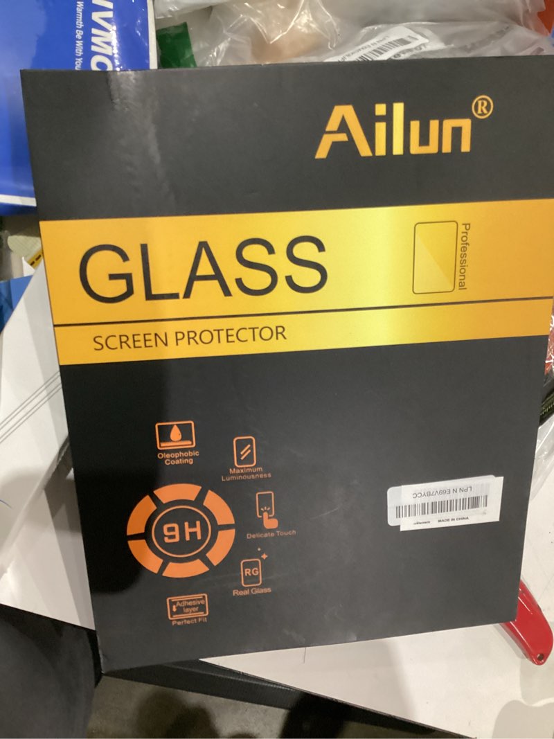 Condition photo showing New/Like New for ailun 2 pack screen protector for ipad pro 12.9 inch display [2022 & 2021 & 2020 & 2018 release] tempered glass [face id & apple pencil compatible] ultra sensitive case friendly ipad pro 12.9 2022/2021/2020/2018
