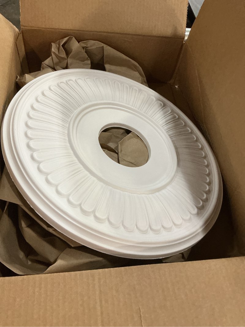 Condition photo showing Good Condition for 15 3/4"OD x 3 7/8"ID x 3/4"P Berkshire Ceiling Medallion (Fits Canopies up to 7") Factory Primed
