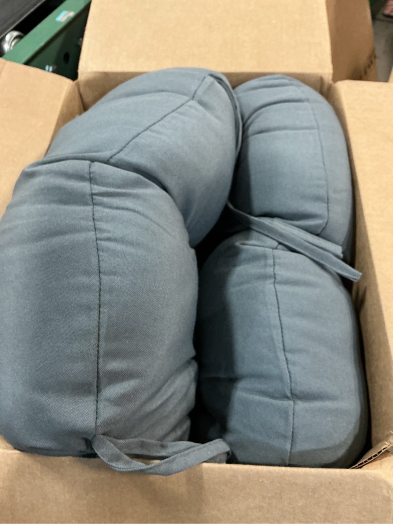 Condition photo showing Good Condition for Blazing Needles Solid Twill Swivel Rocker Chair Polyester Cushion, 48" x 24", Steel Grey (CUSHION ONLY)