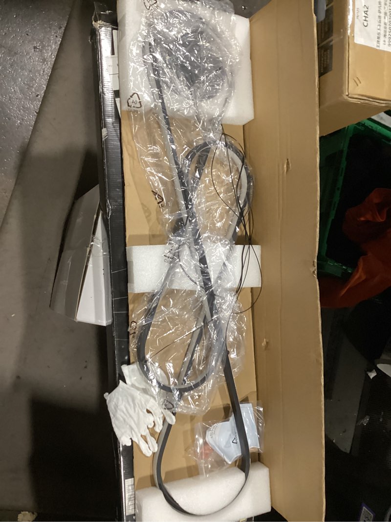 Condition photo showing New/Like New for Modern LED dimmable Chandelier 45W Color Temperature 3000K-4000K-5000K Creative Design Suitable for Living Room Dining Room Kitchen Island Bedroom Foyer Note The Shape (Black, 40 Inch) 40 Inch Black