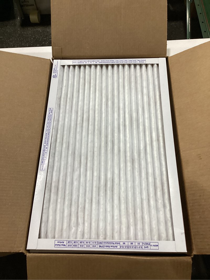Condition photo showing Good Condition for aerostar 16x25x1 merv 11 air filter, 4 count, actual size (15.75 x 24.75 x 0.75), hvac, air conditioning & furnace filter for dust, pet dander, smoke & allergies (mpr 1200 / fpr 7), made in usa 4 pack merv 11 advanced
