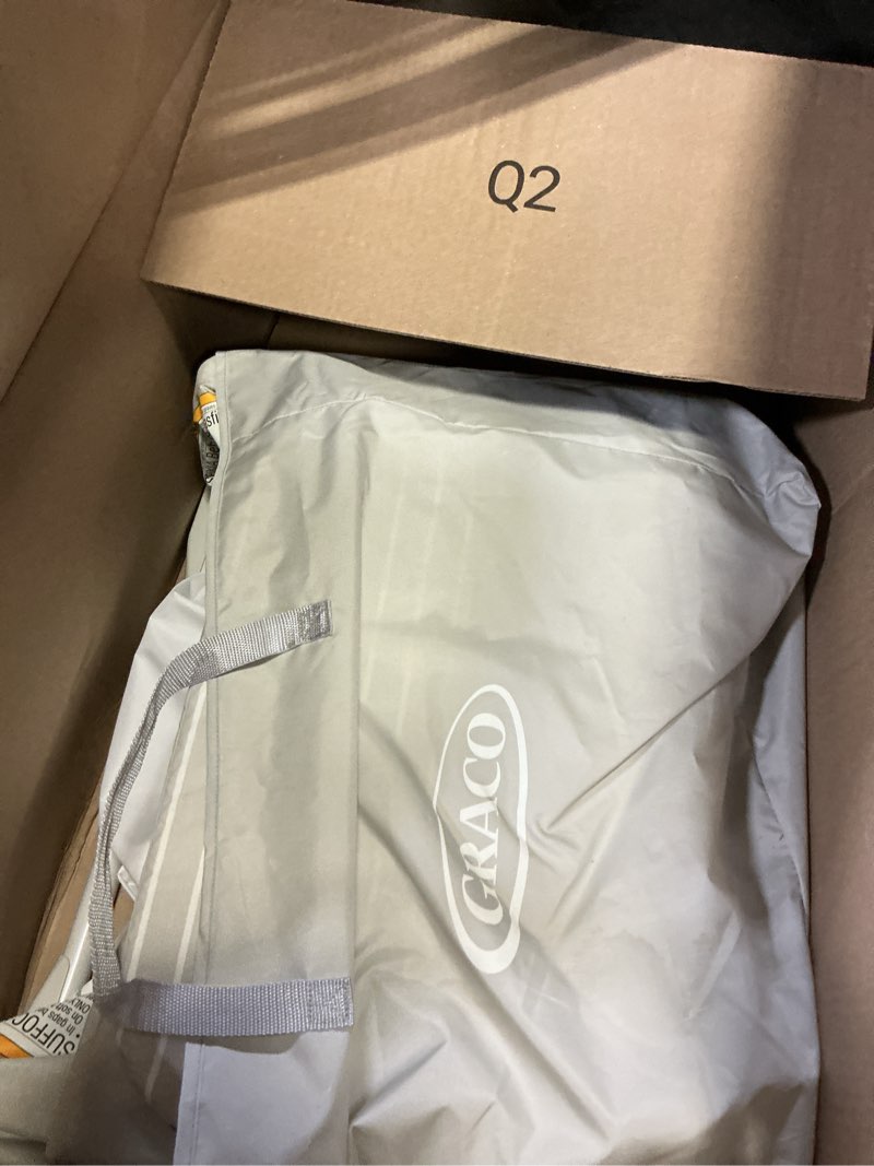 Condition photo showing As Is for graco dreammore bedside, newborn, travel, portable bassinet for newborn babies to 6 months, willow portable willow