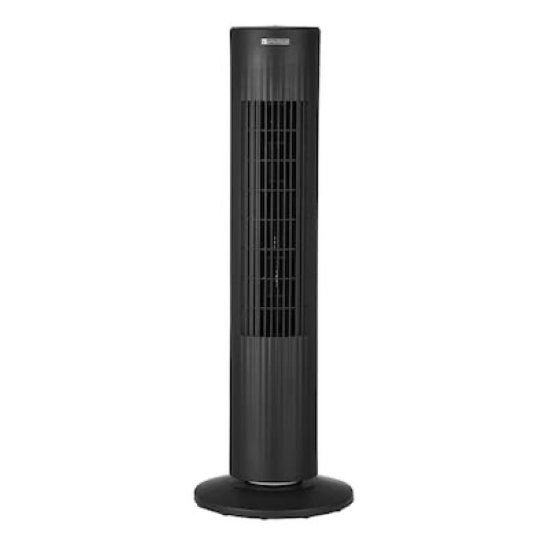 Utilitech 28-in 120 -Volt 3 -Speed Indoor BLACK/MATTE Oscillating Tower Fan