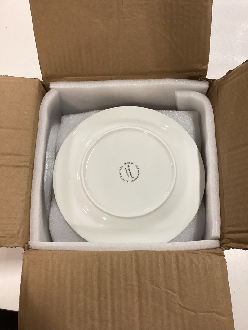 Condition photo showing New/Like New for salad plates, ceramic plates set of 6, kitchen plates microwave safe, 8.5 inch white plate dessert blue floral blue rose 8.5 inch