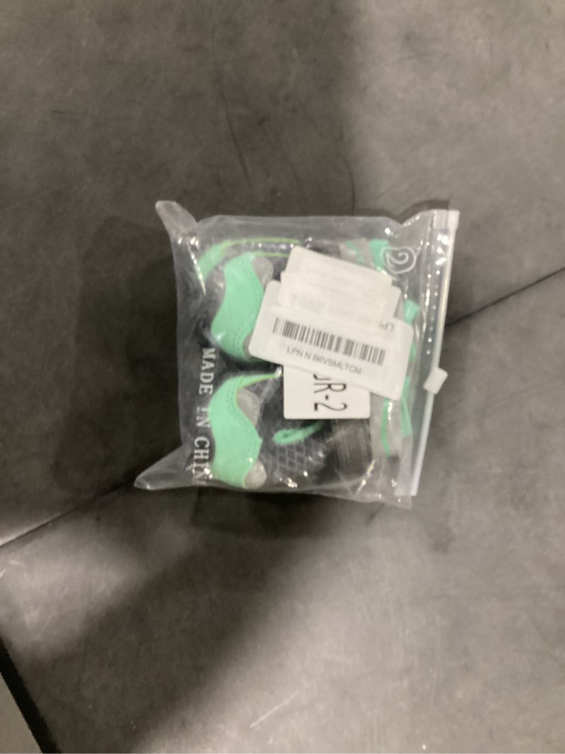 Condition photo showing Good Condition for slowton dog shoes for large small medium dogs - breathable dog boots for summer hot pavement, paw protector for outdoor walking winter snow, anti-slip rubber dog booties for hardwood floor (gr gy, 2) a-green #2 (width 1.8 inch) for 21-30 lbs