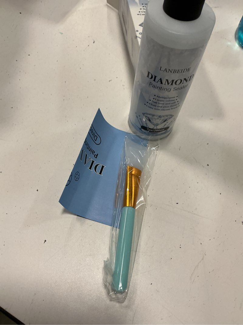 Condition photo showing Good Condition for lanbeide 200ml diamond painting sealer 5d art glue permanent hold shine effect ages 10+  clear