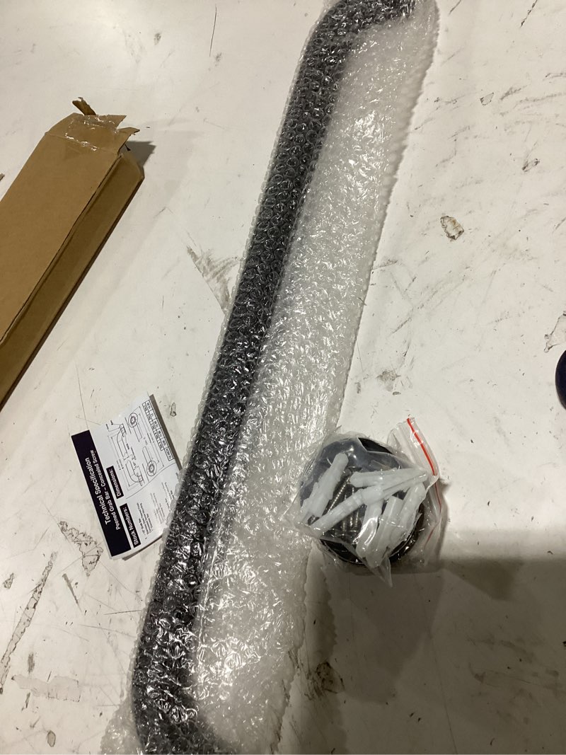 Condition photo showing New/Like New for 24 inch anti slip shower grab bar oil rubbed black 1.25" diameter,munzong bathroom grab bar, knurled bathroom balance bar,safety hand rail support handicap elderly senior assist bath handle 24 inch black