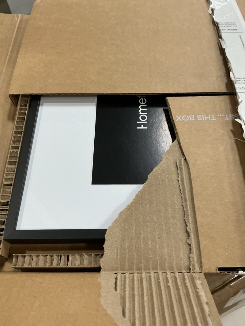 Condition photo showing Good Condition for homeforia a3 picture frame black, high end metal 11.7 x 16.5 inch poster frames with mat 8.3 x 11.7 for photo, a3 size frames matted to a4 print, 11.7x16.5 wall hanging frame, tempered glass, set of 1 pack of 1 carbon black a3