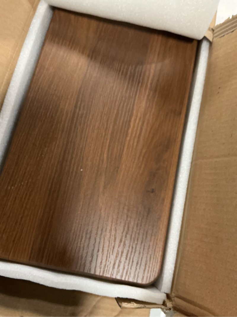 Condition photo showing Good Condition for monitor stand riser, 24 inch wood desk organizer with monitor stand & storage computer monitor and laptop riser multifunctional laptop stand desk organizer for office home screen/laptop/pc (walnut)