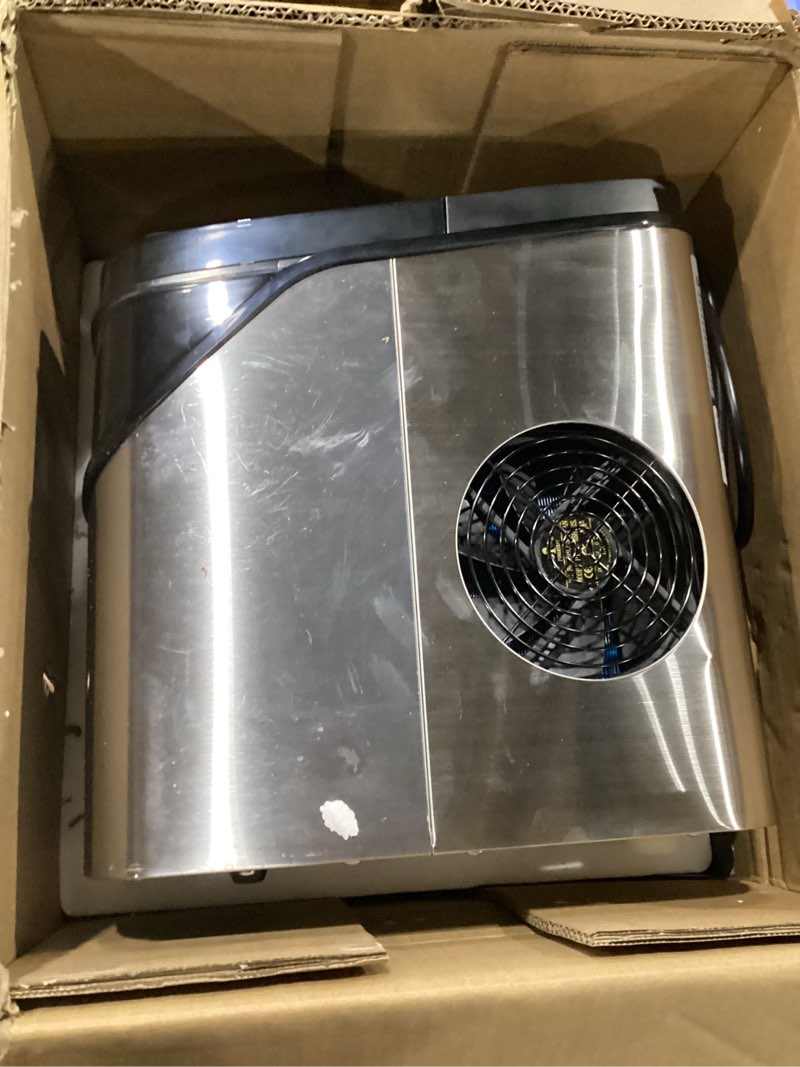 Condition photo showing Good Condition for goveelife smart ice maker countertop, portable ice machine with voice control, 9 ice cubes in 6 minutes 3 sizes, 26lbs/24hrs, self cleaning rgb lights, quiet ice maker with scoop for kitchen black