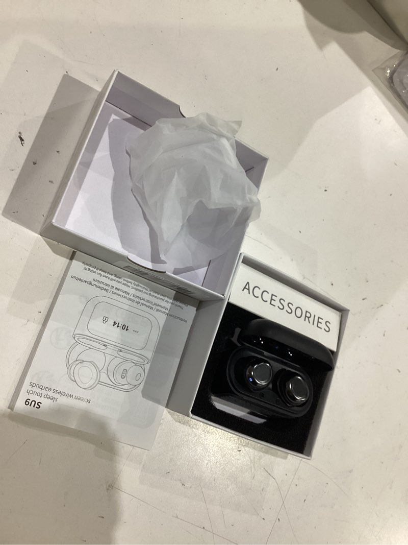 Condition photo showing Good Condition for sleep earbuds bluetooth 5.4 in ear touch screen sleep headphones, small design mini sleep earbuds for side sleepers with sleep mode, 48h playtime sleep earphones clear calls, 5 eq modes, black