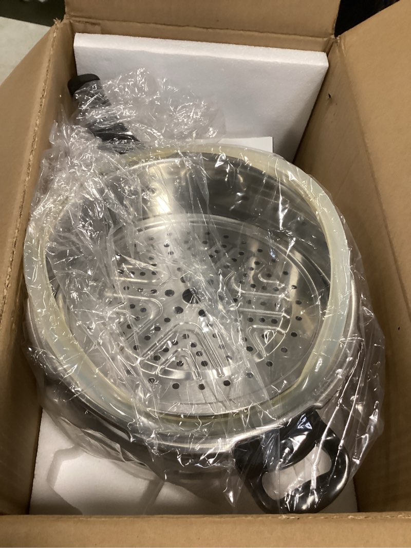 Condition photo showing As Is for WantJoin Pressure Cooker, 6 Quart Stainless Steel Pressure Canner, Induction Compatible Cookware with Spring Valve Safeguard Devices,Compatible with Gas & Induction Cooker 6 Quarts