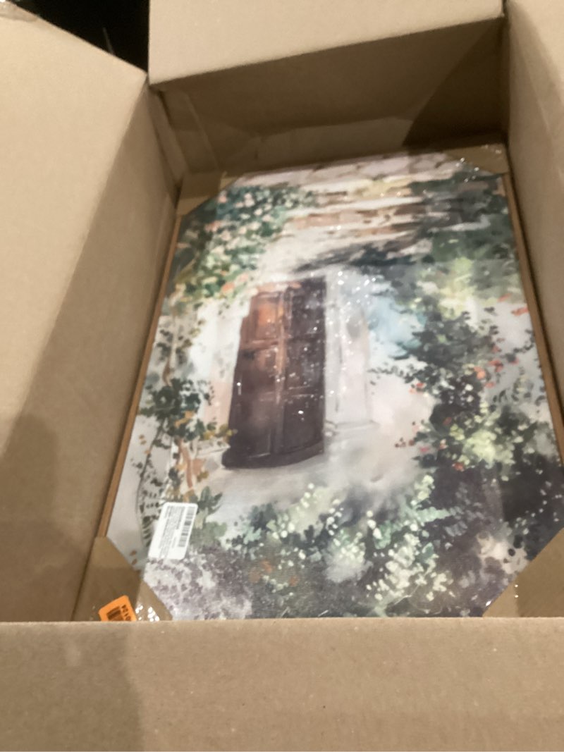 Condition photo showing Good Condition for (Similar))OIQArtOIQ Framed Canvas Wall Art,Vintage Decor,Landscape Nature Country Wildflower Paintings Farmhouse Pictures Modern Artwork Rustic Fall Flower Prints Cottagecore Office Living Room Bedroom Bathroom Wildflower Path Framed 16x24 in