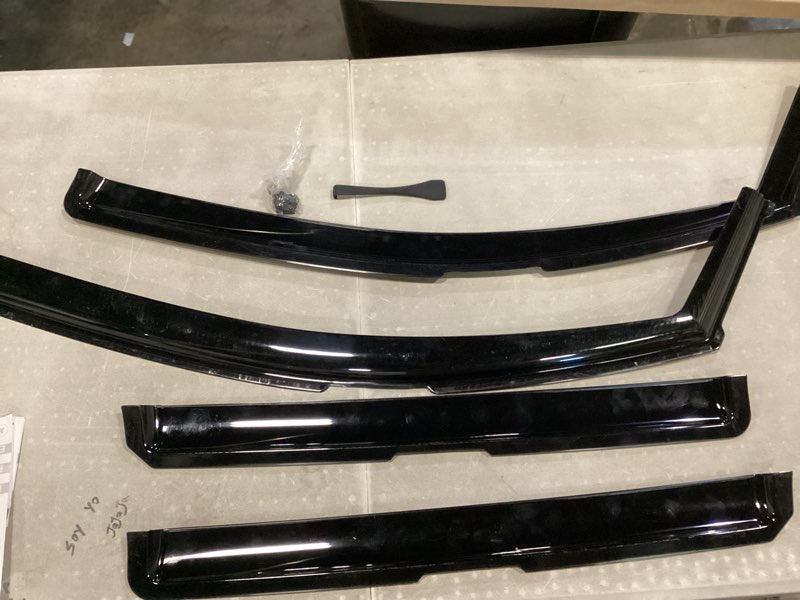 Condition photo showing As Is for 4pcs window wind deflectors vent visors shades front/rear, compatible with jeep grand cherokee 2022 2023 2024 2025, in-channel window rain guards vent visors shade