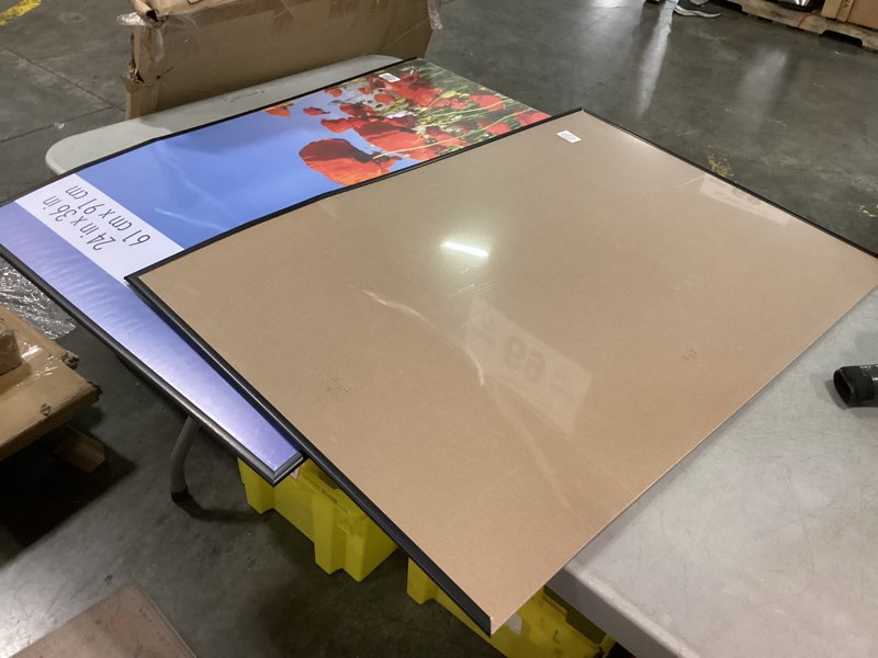 Condition photo showing As Is for mcs original 24x36 poster frame 2-pack, black photo frame for lightweight wall-mounted vertical or horizontal display