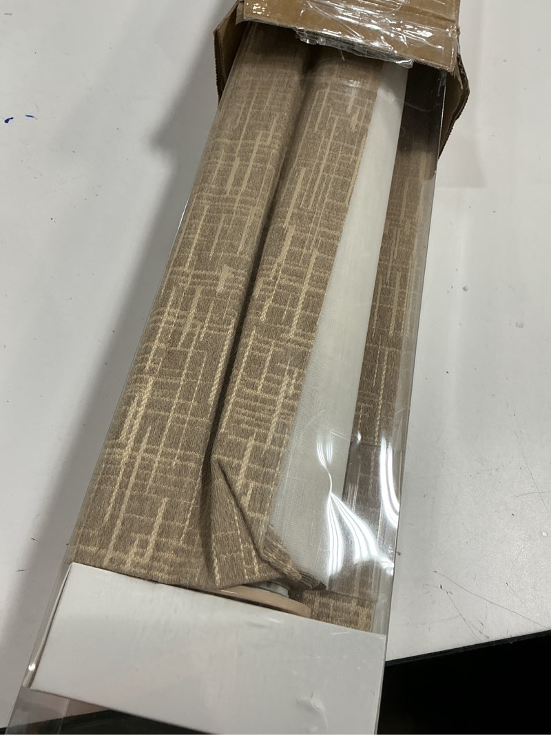 Condition photo showing Good Condition for cordless zebra blinds for windows -customizable dual layer light control zebra shades, light filtering & blackout window blinds, easy install zebra blind for home, brown, 27" w x 72" h brown 27"w x 72"h