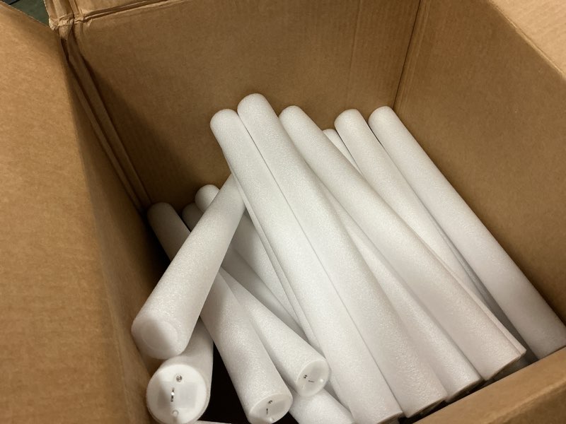 Condition photo showing As Is for (Incomplete) 100 PCS Foam Glow Sticks, Bulk Glow Sticks with 3 Modes Colorful Flashing, LED Light Sticks, Glow in Dark Party Supplies for Wedding, Raves, Birthday, Christmas, New Year