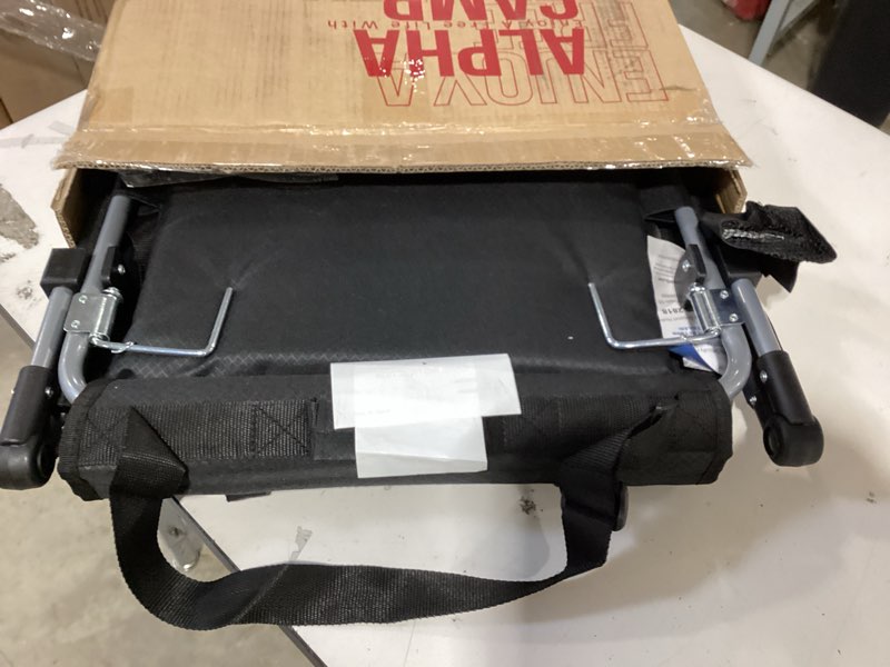 Condition photo showing Good Condition for cascade mountain tech folding camp chair for camping, beach, picnic, barbqeues, sporting events with carry bag black low profile