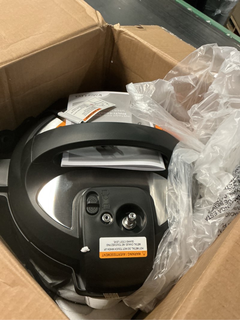 Condition photo showing Good Condition for instant pot duo 7-in-1 electric pressure cooker, slow cooker, rice, steamer, sauté, yogurt maker, warmer & sterilizer, includes app with over 800 recipes, stainless steel, 6 quart 6 quarts