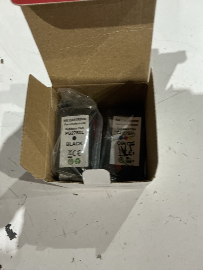 Condition photo showing As Is for pg-275xl cl-276xl ink replacement for canon 275 and 276 ink cartridges compatible for pixma ts3722 tr4720 ts3700 tr4700 ts3522 tr4722 ts3500 ts3720 ts3700 ts3520 tr4723 printer (black, color)