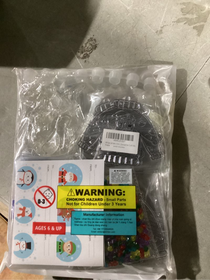 Condition photo showing Good Condition for Winlyn 24 Sets Christmas Ugly Sweater Suncatchers Ornaments Decorations DIY Window Paint Art Suncatchers Winter Crafts Painting Kits for Kids Classroom Activities Art Project Party Favors