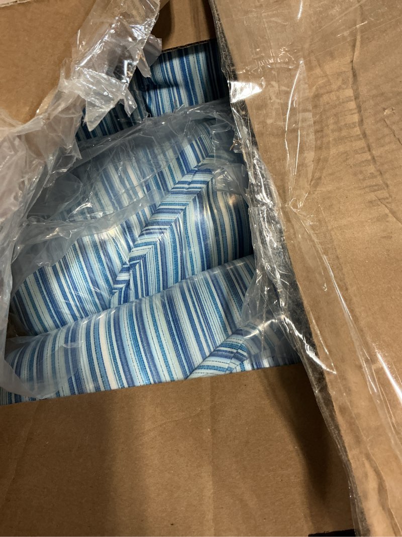 Condition photo showing New/Like New for geelin 2 pcs outdoor patio chair cushion thick high back adirondack chair cushion tufted weather & fade resistant anti-slip outside rocking chairs pads with ties, 44 x 19 x 4 inch (amber) amber 2